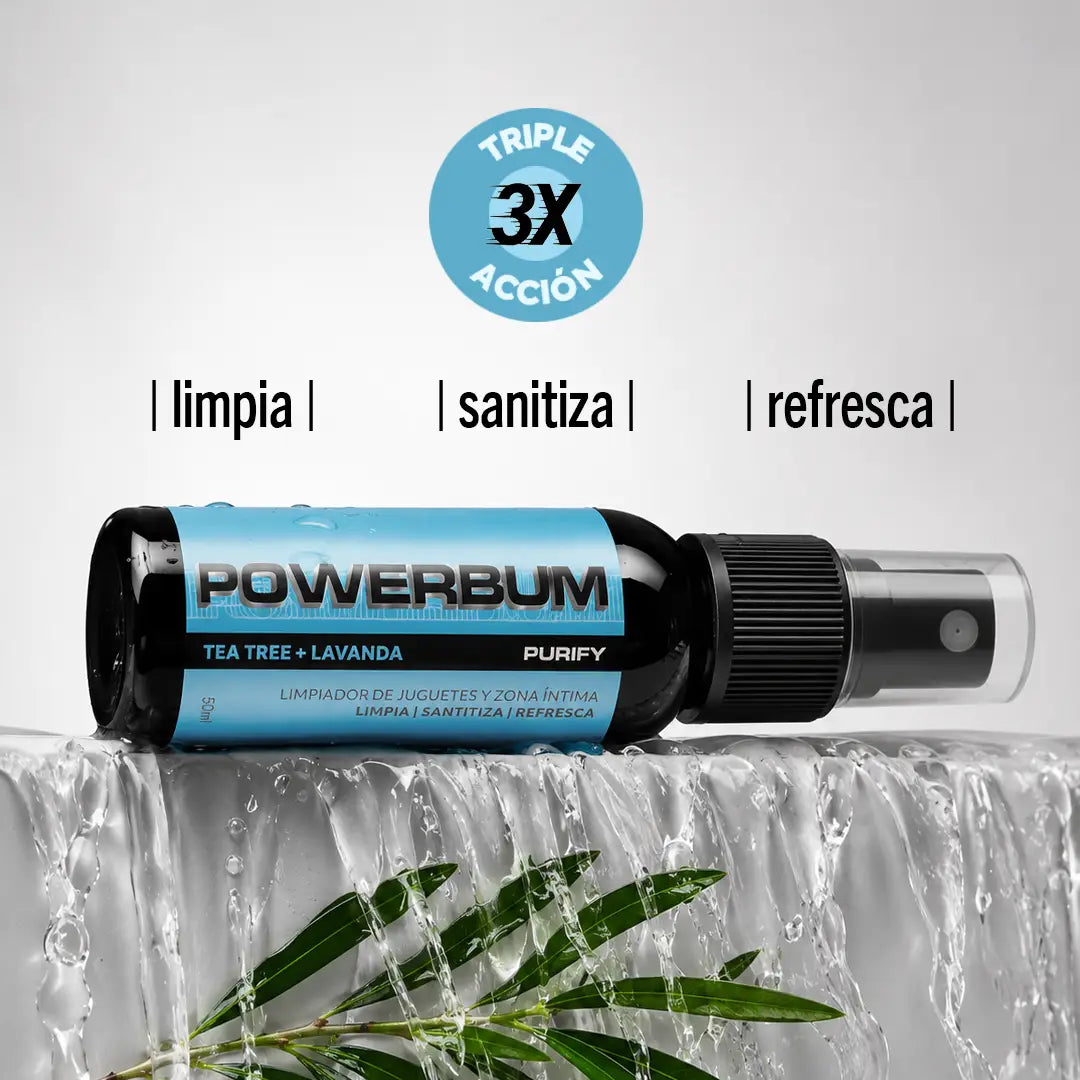 Powerbum Purify Limpiador Juguetes y Zona Íntima Tea Tree Lavanda