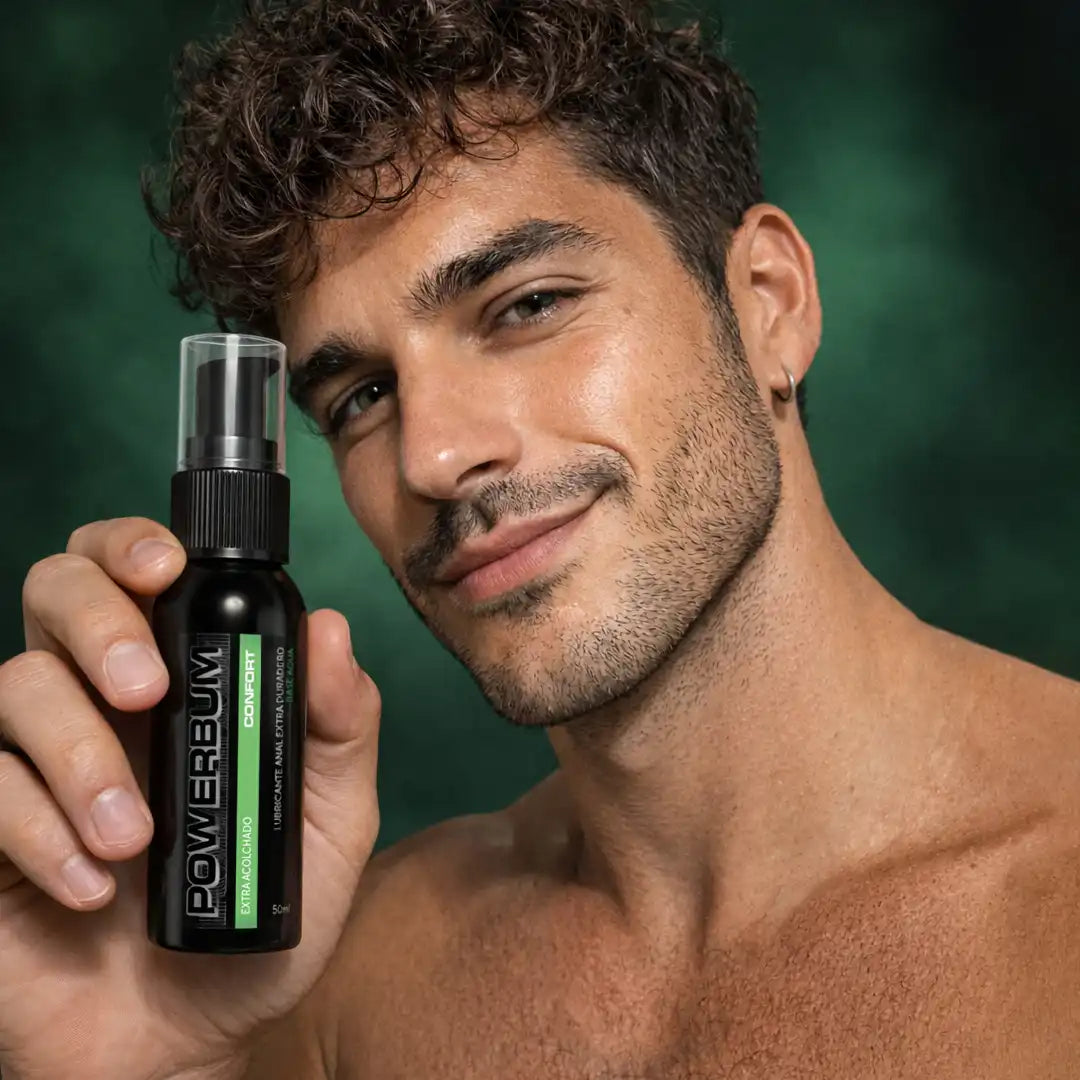 Powerbum Confort Lubricante Anal Base Agua con Extracto de Clavo Anestésico
