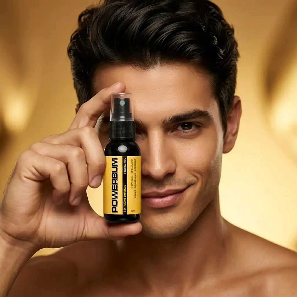 Powerbum Renova Spray Anal Extractos Botánicos Calma Desinflama y Regenera