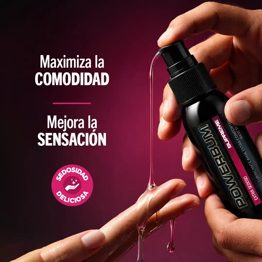 Powerbum Supreme Lubricante Anal Base Silicón con Extracto de Clavo Anestésico