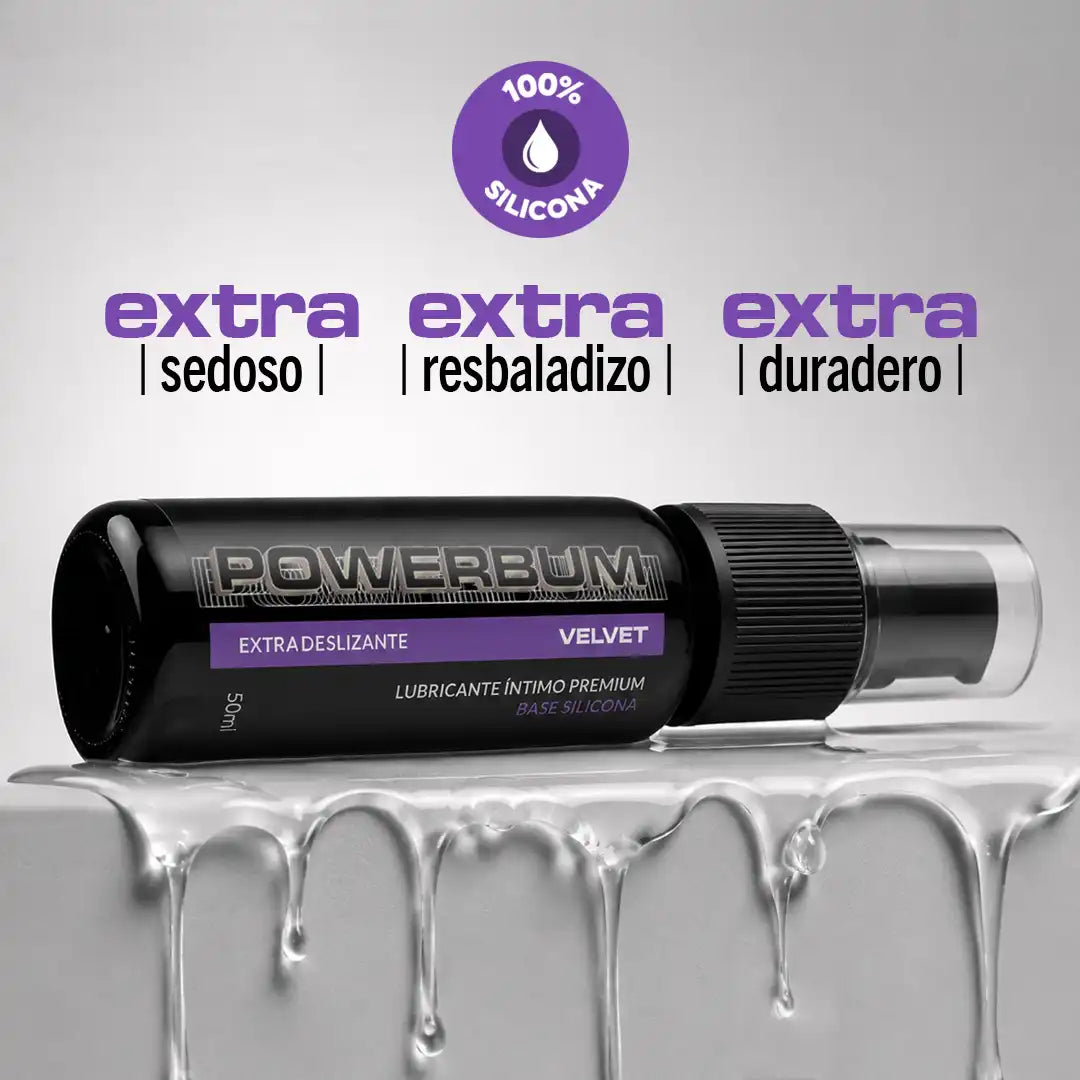 Powerbum Velvet Lubricante Base Silicón Extra Deslizante