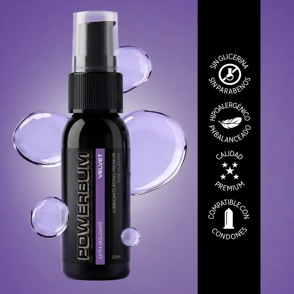 Powerbum Velvet Lubricante Base Silicón Extra Deslizante