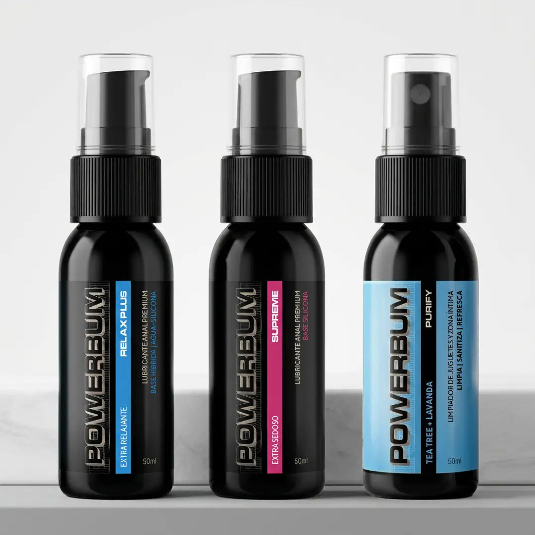 Kit de Lubricantes Powerbum Anal Básico 3-Pack