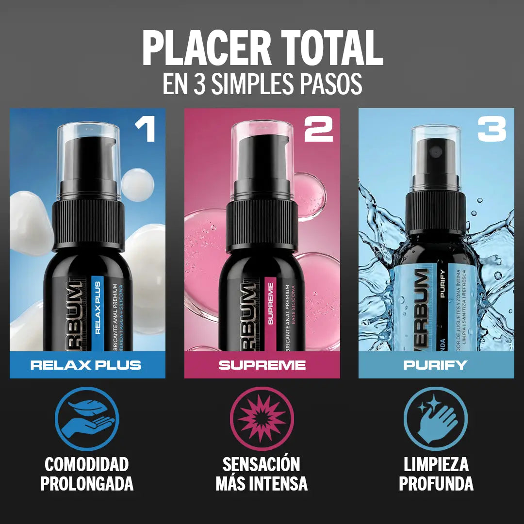 Kit de Lubricantes Powerbum Anal Básico 3-Pack