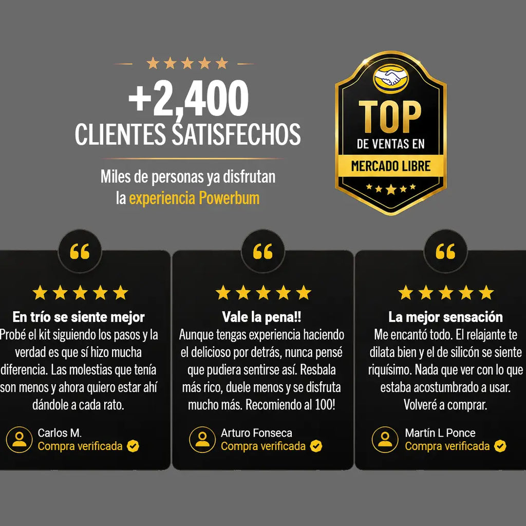Kit de Lubricantes Powerbum Anal Básico 3-Pack
