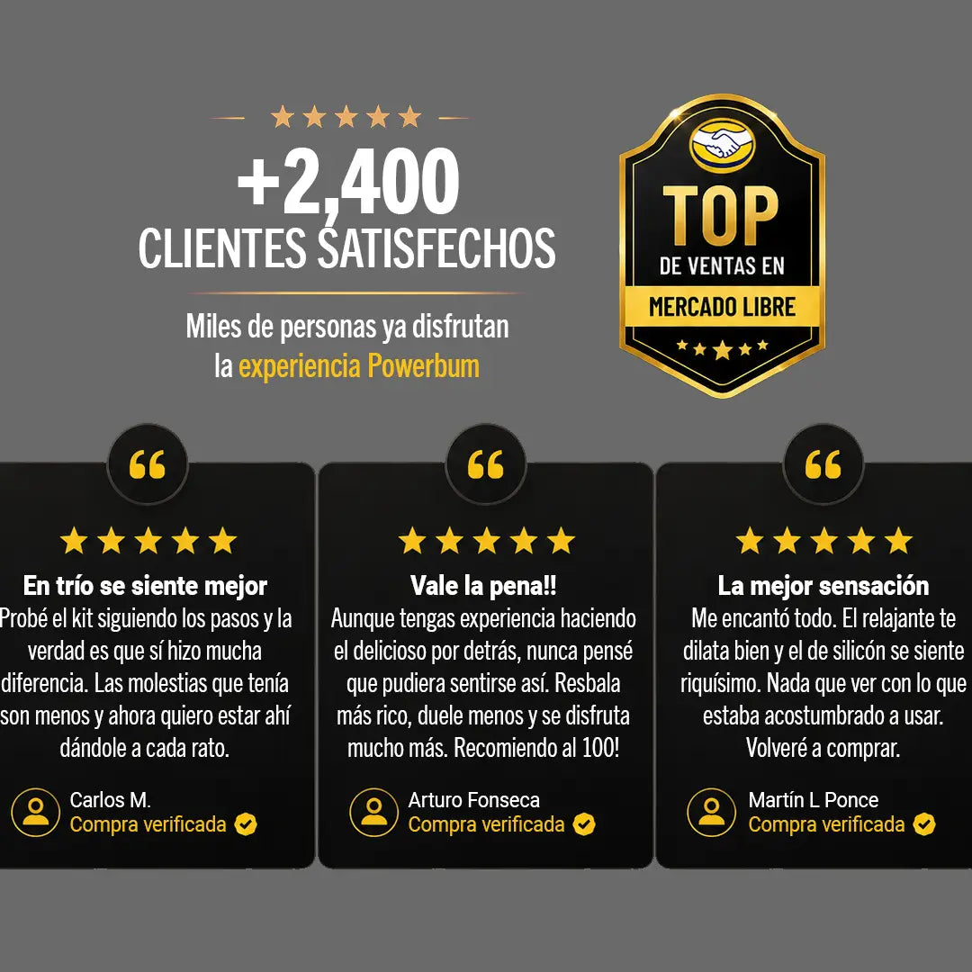 Kit de Lubricantes Powerbum Anal Básico 3-Pack