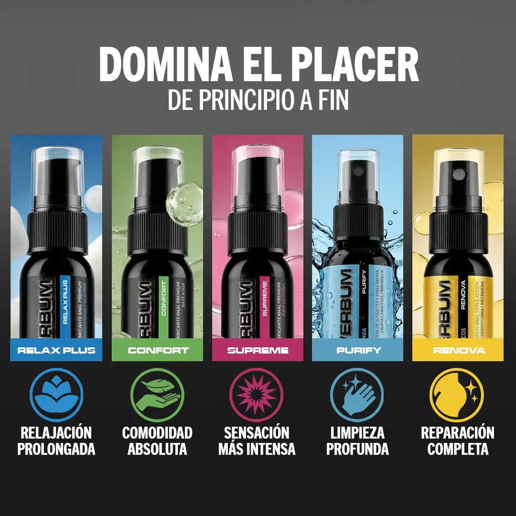 Kit de Lubricantes Powerbum Anal Pro 5-Pack