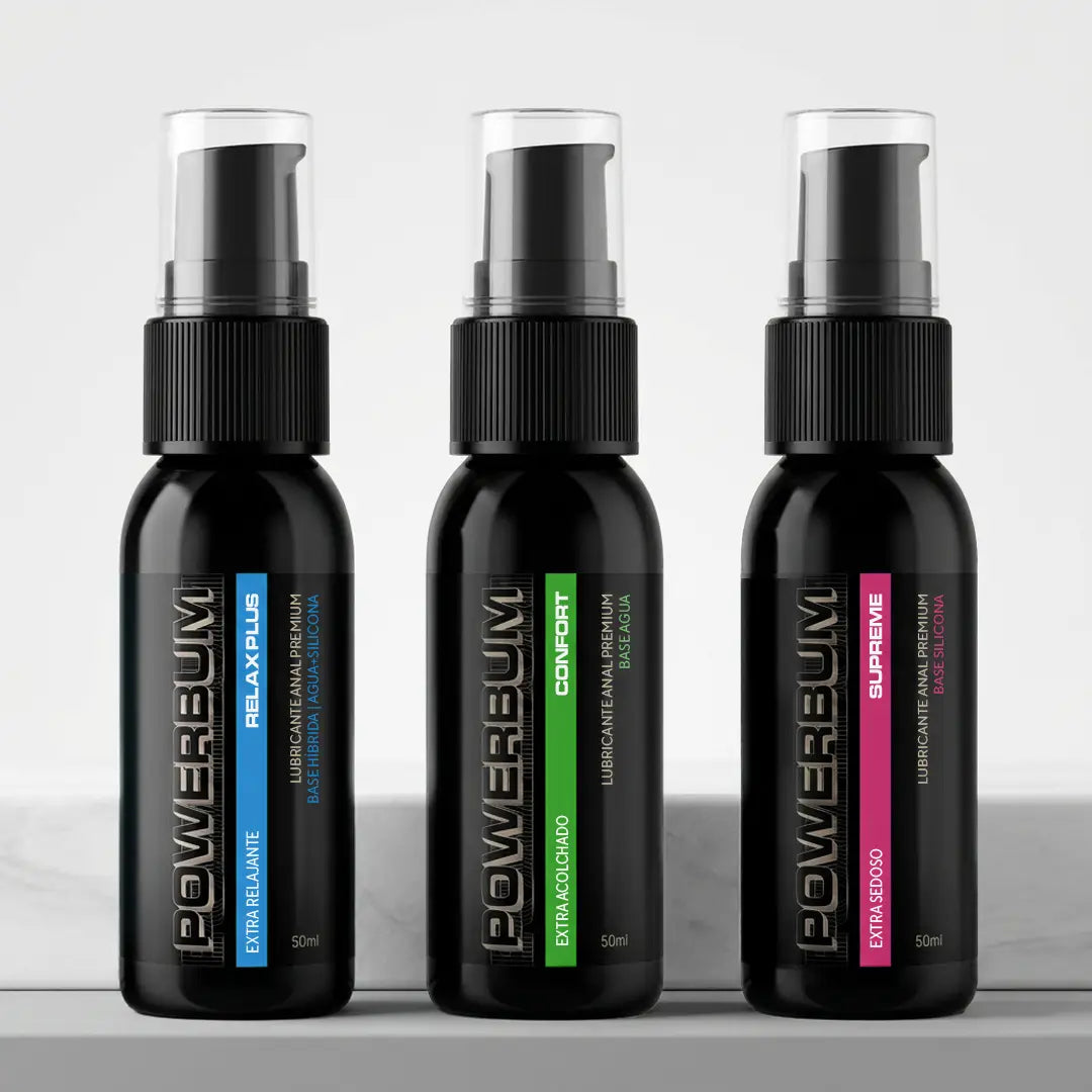 Kit de Lubricantes Powerbum Anal Variedad 3-Pack
