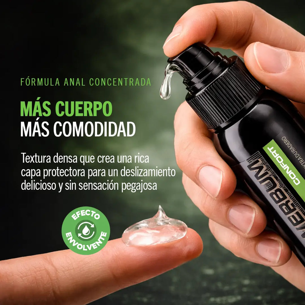 Powerbum Confort Lubricante Anal Base Agua con Extracto de Clavo Anestésico