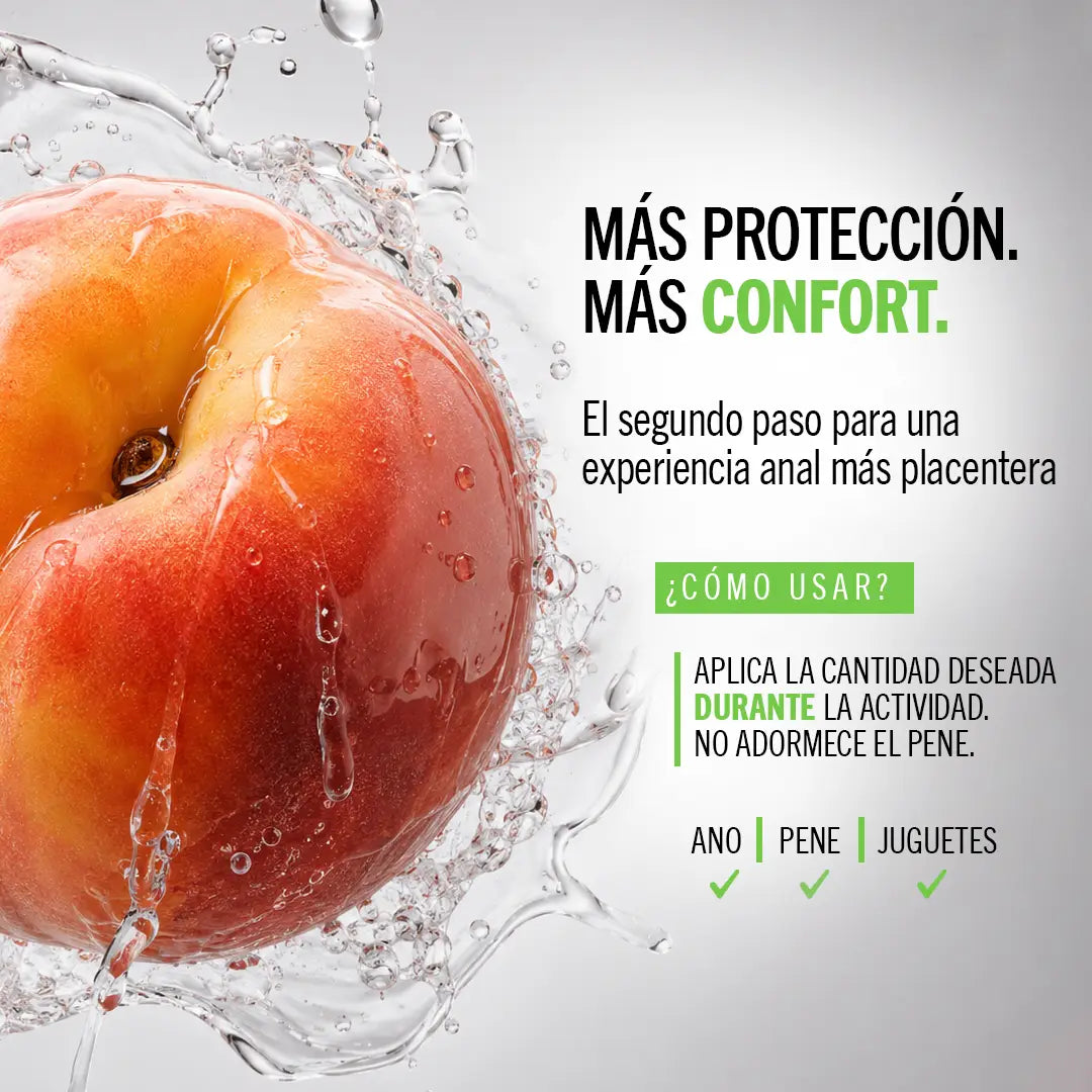 Powerbum Confort Lubricante Anal Base Agua con Extracto de Clavo Anestésico