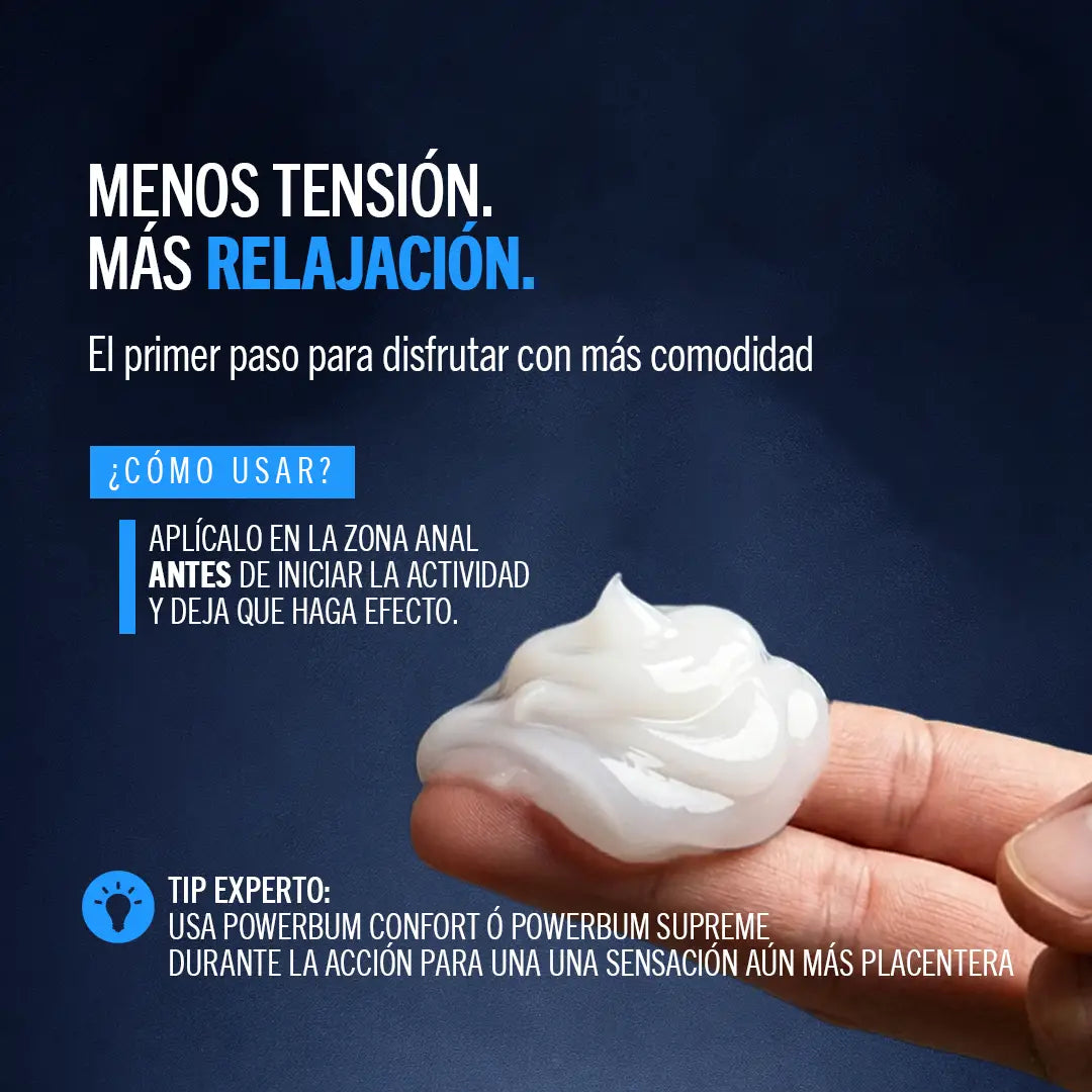 Powerbum Relax Plus Lubricante Anal Crema Extra Relajante