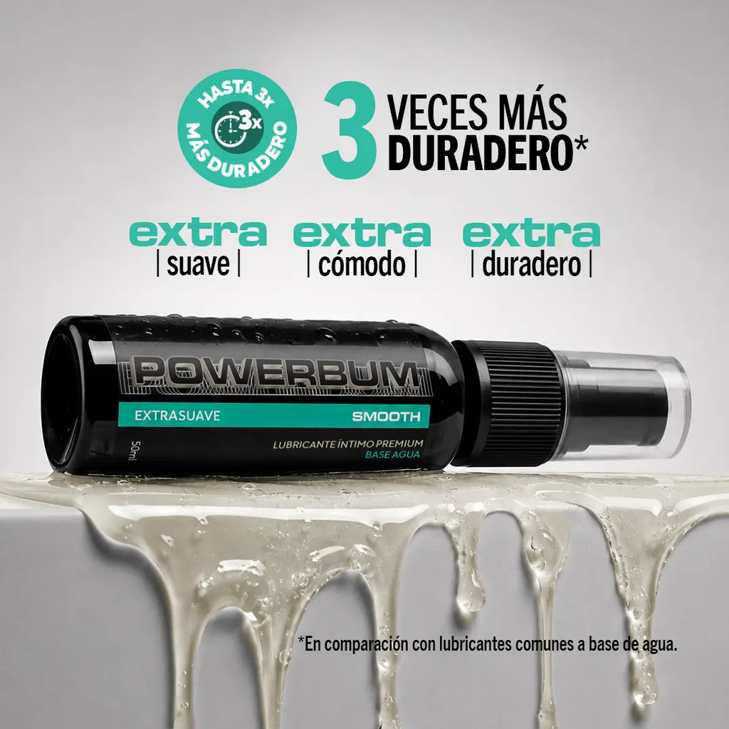 Powerbum Smooth Lubricante Base Agua Extra Suave con Caléndula