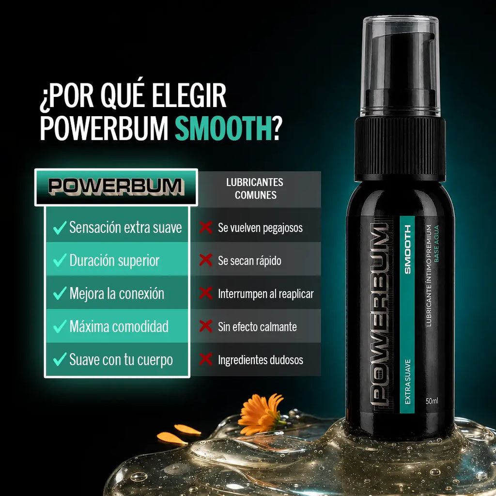 Powerbum Smooth Lubricante Base Agua Extra Suave con Caléndula