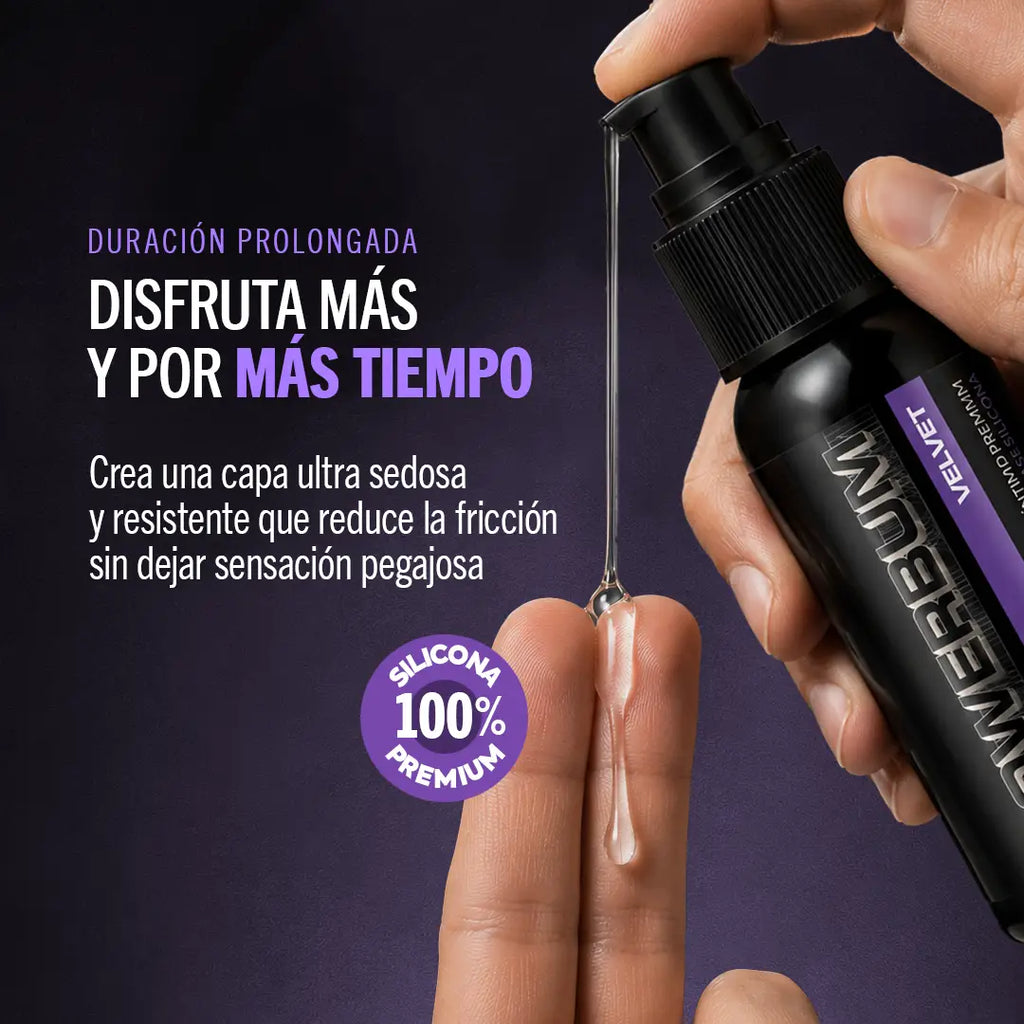 Powerbum Velvet Lubricante Base Silicón Extra Deslizante