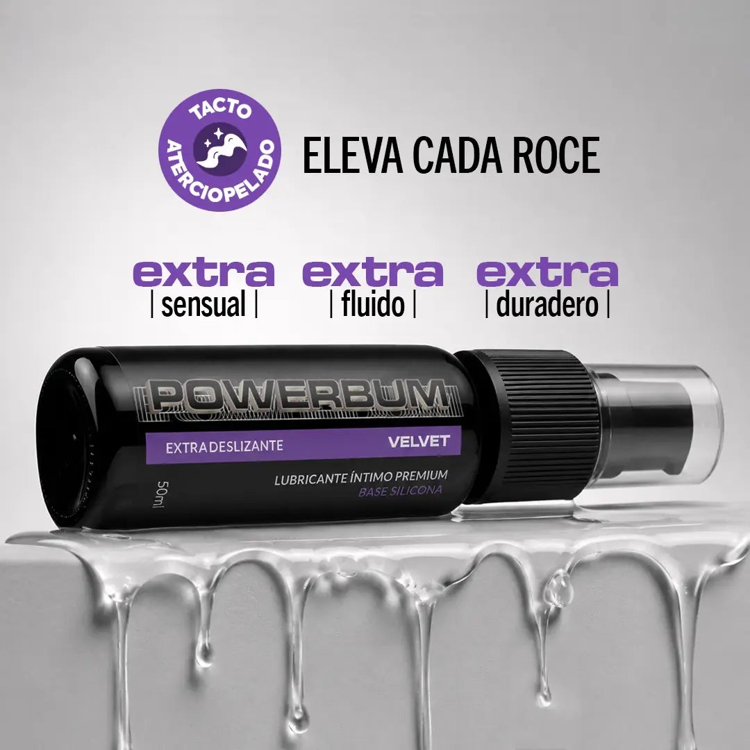 Powerbum Velvet Lubricante Base Silicón Extra Deslizante